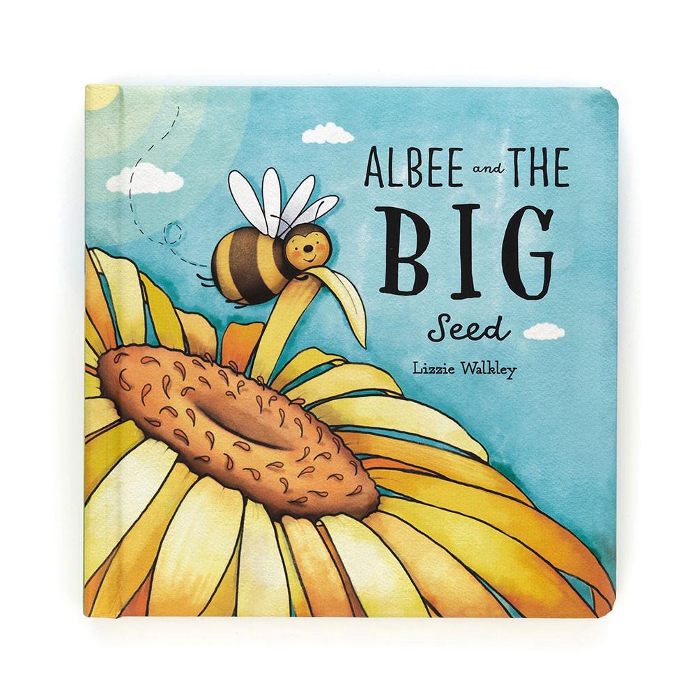 Jellycat Albee And The Big Seed and Bashful Bee Medium, Mesekönyv Fekete | RB1987235