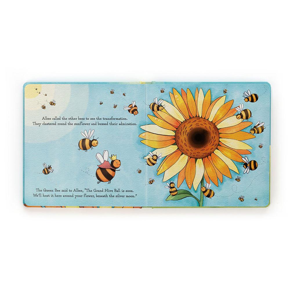 Jellycat Albee And The Big Seed and Bashful Bee Medium, Mesekönyv Fekete | RB1987235